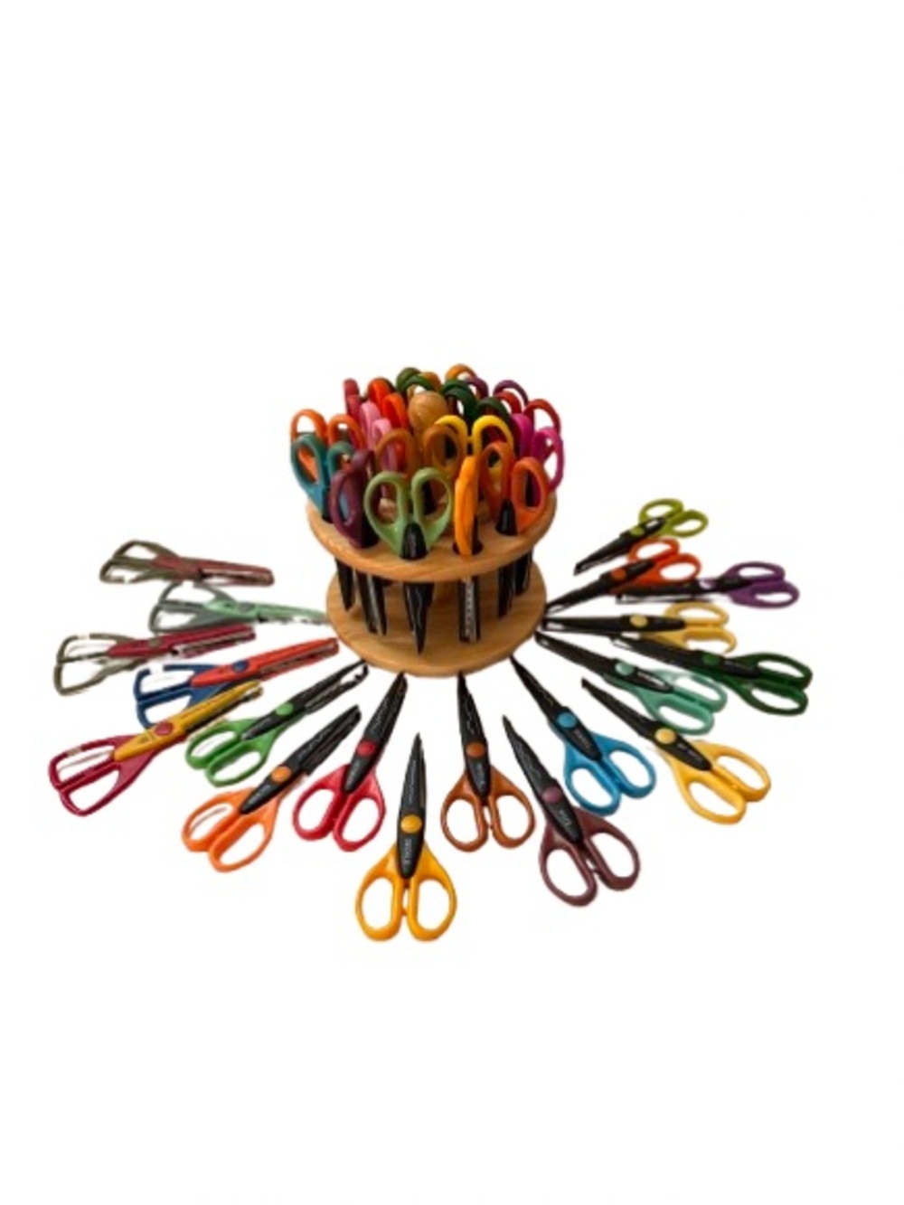 Fiskars Paper Edgers Lot 37 Decorative Scissors Wood Carousel
